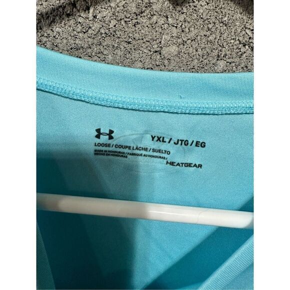 Under Armour Youth Heat Gear Hoop Breaker Muscle Tank Top Blue Size YXL Active - Picture 4 of 4